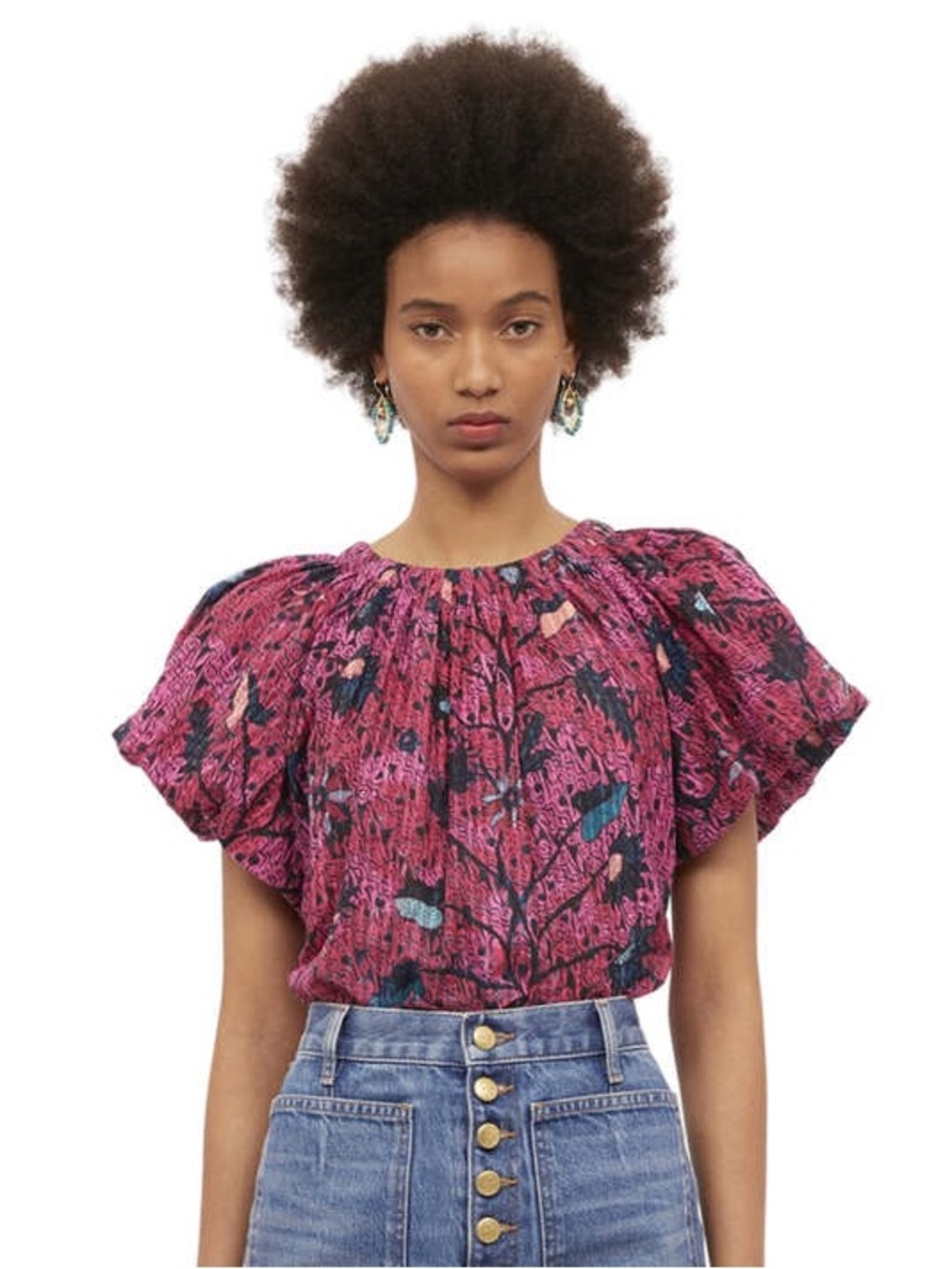 Ulla Johnson Flo Blouse in Snapdragon Size 6